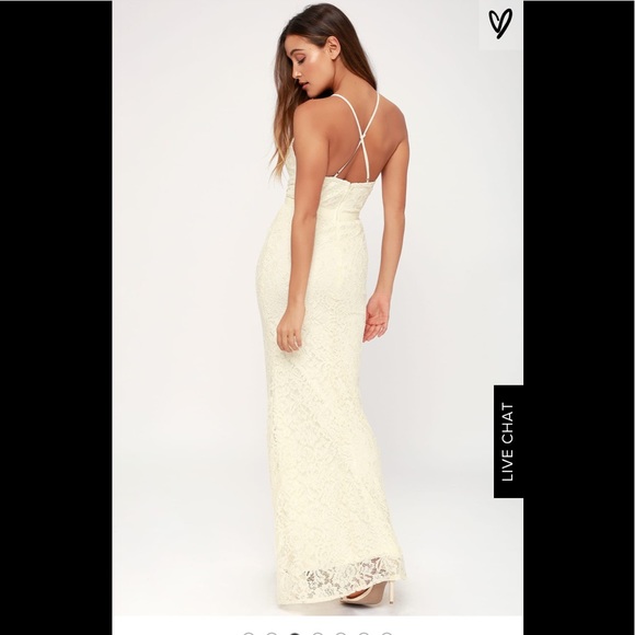 BRAND NEW! ZENITH CREAM LACE MAXI DRESS - Picture 2 of 4